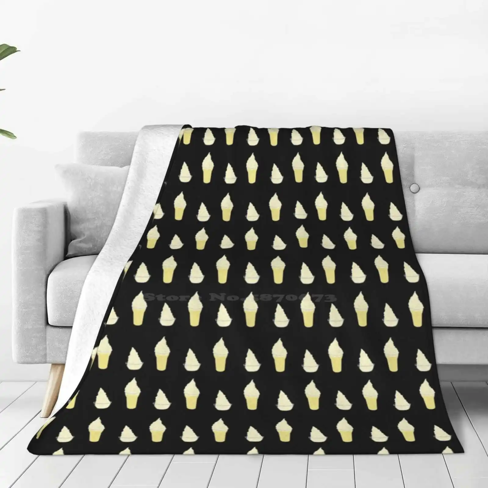 Whip It-Dark Pattern Blanket Soft Warm Travel Portable Blanket Dole Whip Parks Pineapple