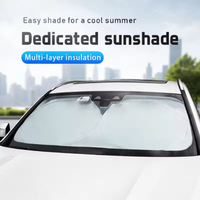 Portable car sun visor UV-resistant foldable front windshield sun shade internal auto accessory for heat and glare reduction