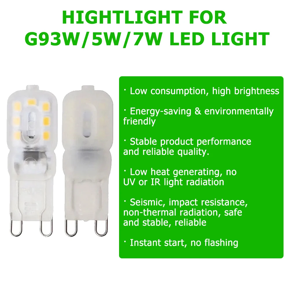 10pcs قابل للتعديل ضوء G9 أدى الذرة لمبة 3W 5W 7W 110V 220V الباردة / الحارة / محايد الضوء الأبيض الإسكان شفافة 360 شعاع ضوء SMD2835 ، ومناسبة للغرفة