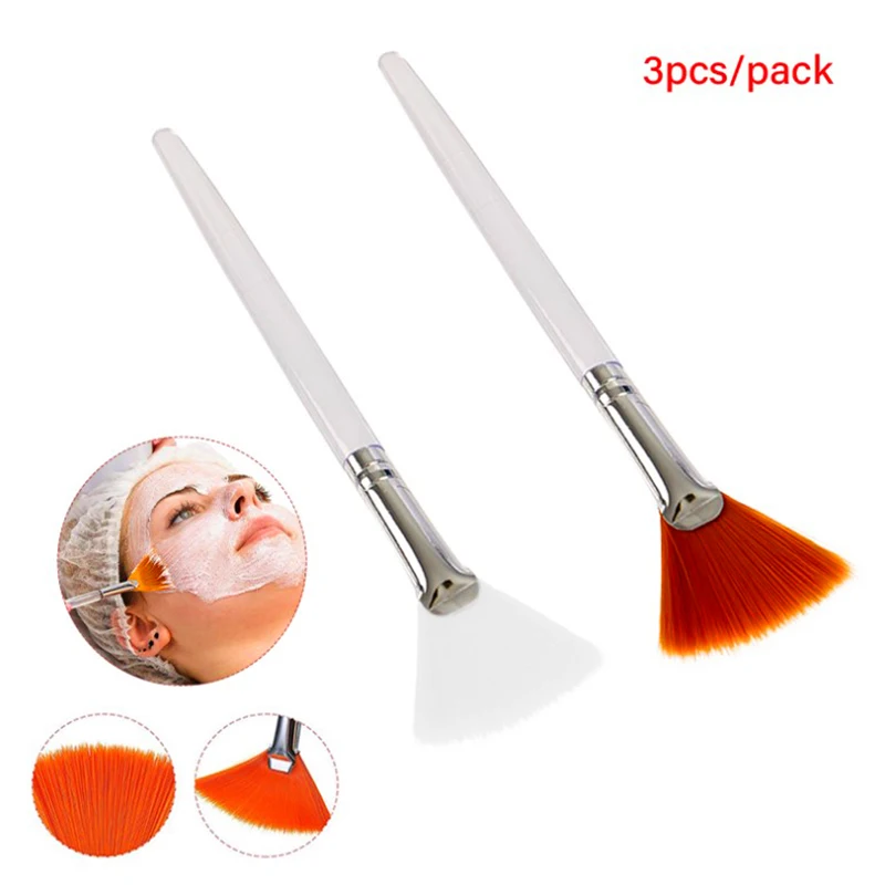 4 pçs 3/4 pçs maquiagem 3/4 ferramentas diy máscara facial conjunto de escova aplicador macio escovas inclui ventilador macio escovas faciais aplicador ácido