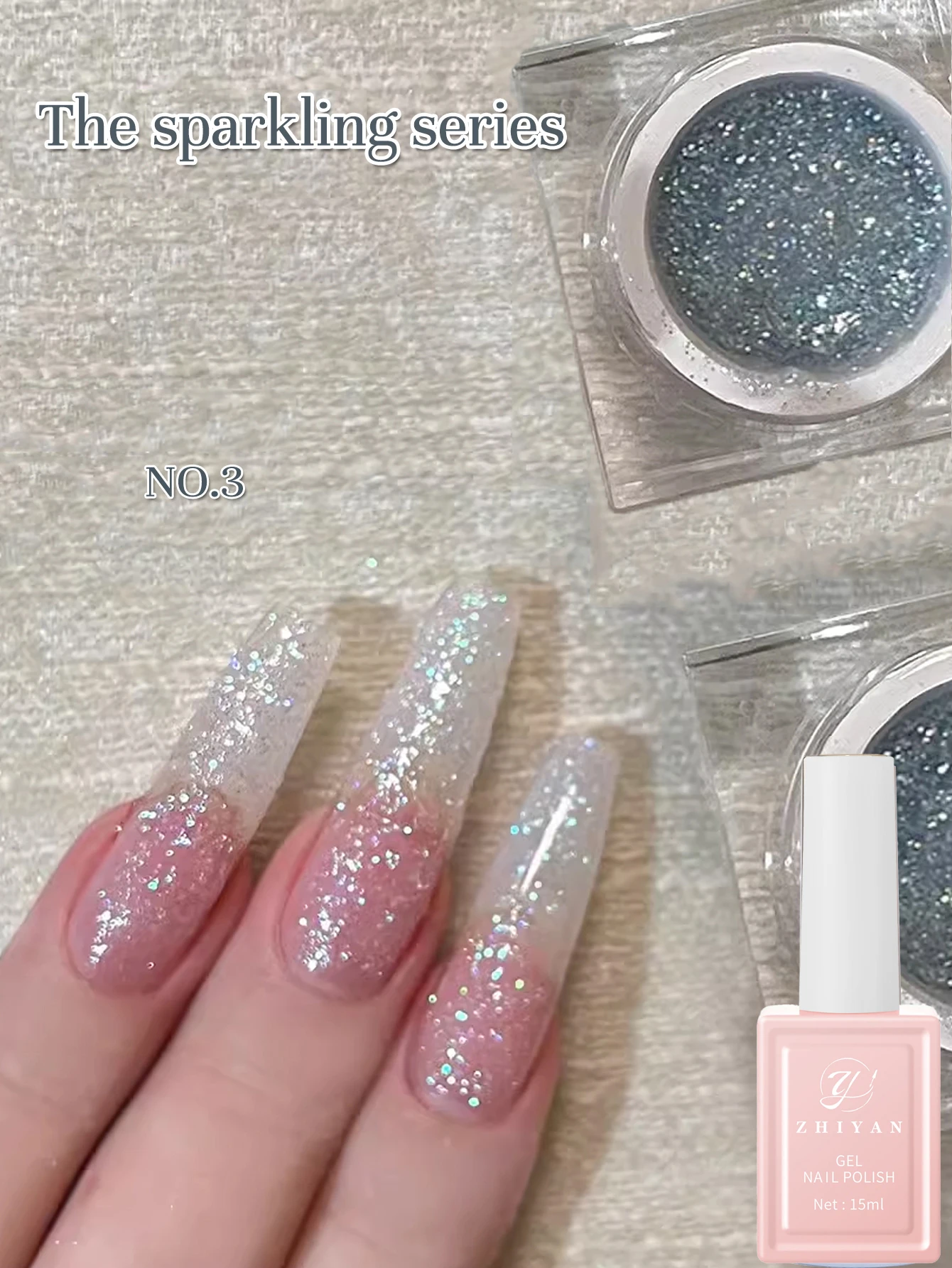 ZHIYAN 12ML 4 colori più venduti Smalto per unghie gel glitter super flash adatto per unghie e unghie dei piedi Unghie bianche Nail Art