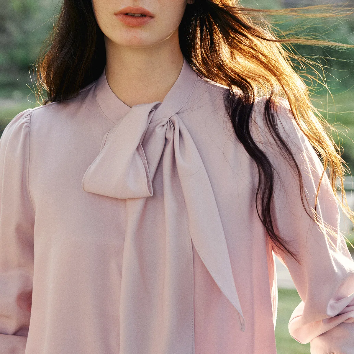 Olrain blusa elegante feminina 2026 primavera estilo francês gola gravata pescoço camisas retas manga longa senhoras topos o58cc003128