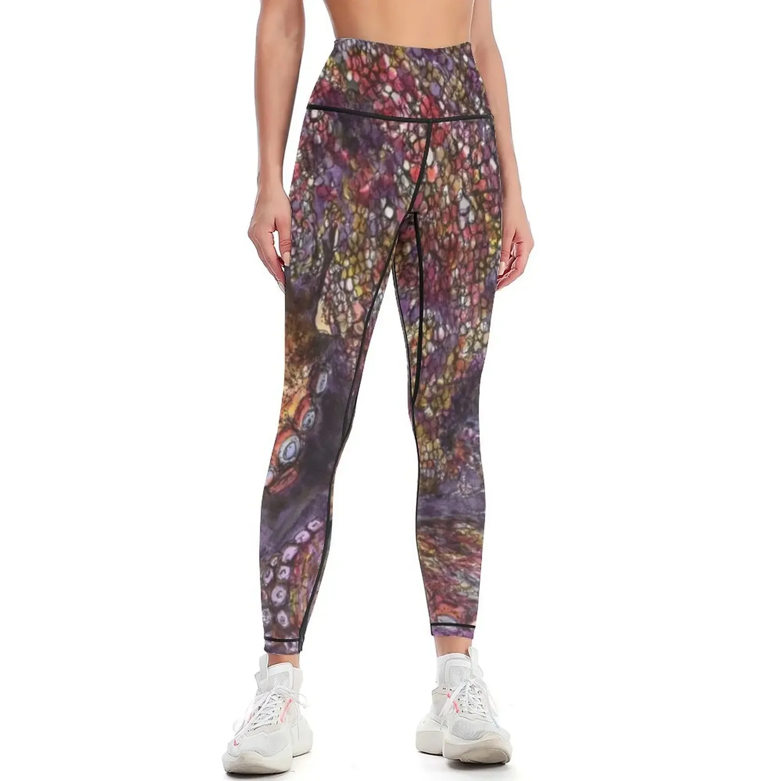 

Lisa the Octopus Leggings sportswear gym legings for fitness jogging pants Fitness woman Womens Leggings