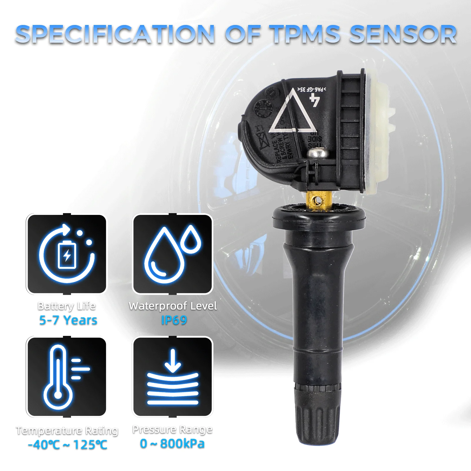 13598773 TPMS Sensor For GM Chevrolet Equinox Cruze Impala Tahoe Orlando Malibu GMC Sierra Yukon Canyon Cadillac Escalade 433MHz