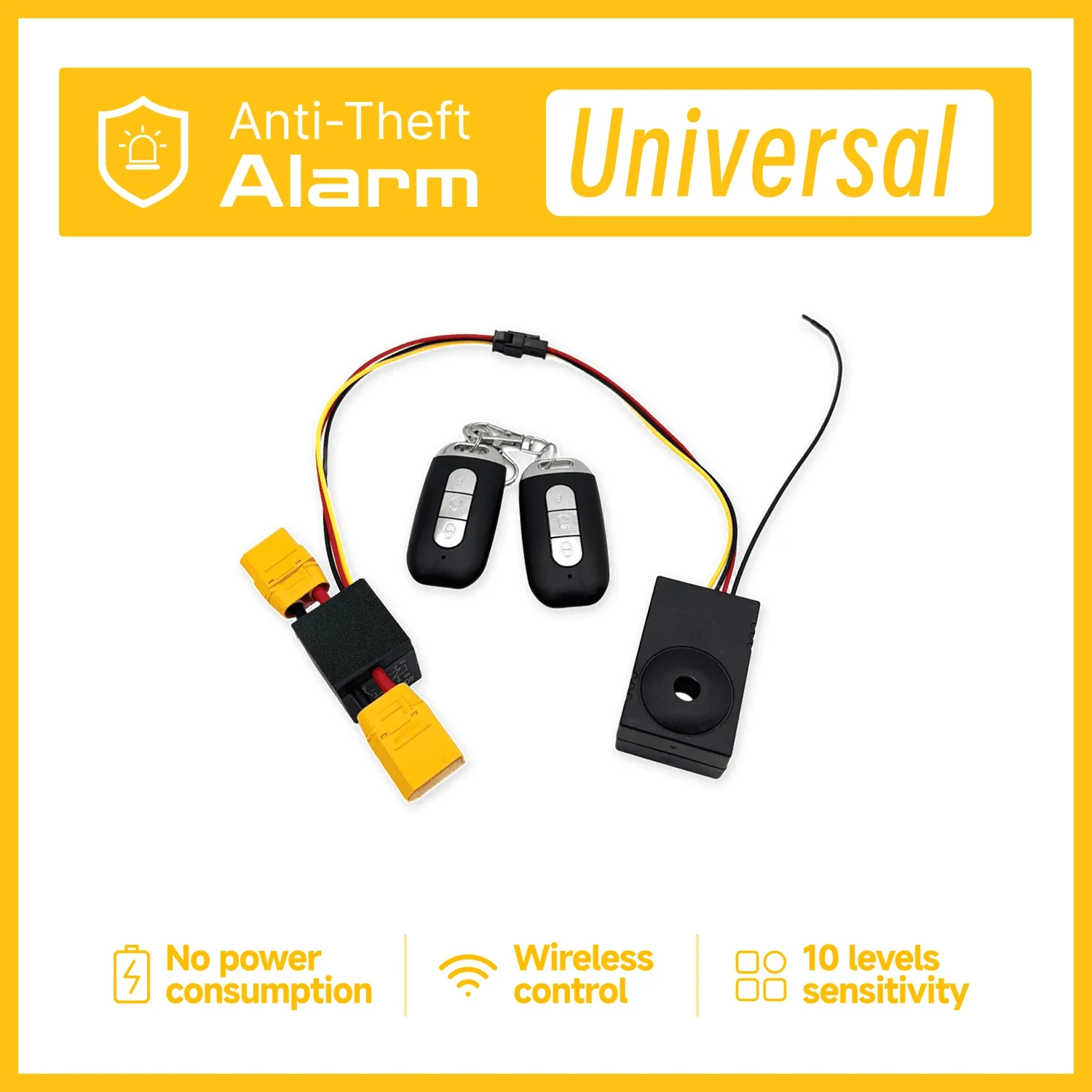 AliExpress NONE Universal Hidden Anti-theft Alarm for Electric Scooter E-Bike with Control Power Cut Protection Relay and Remote