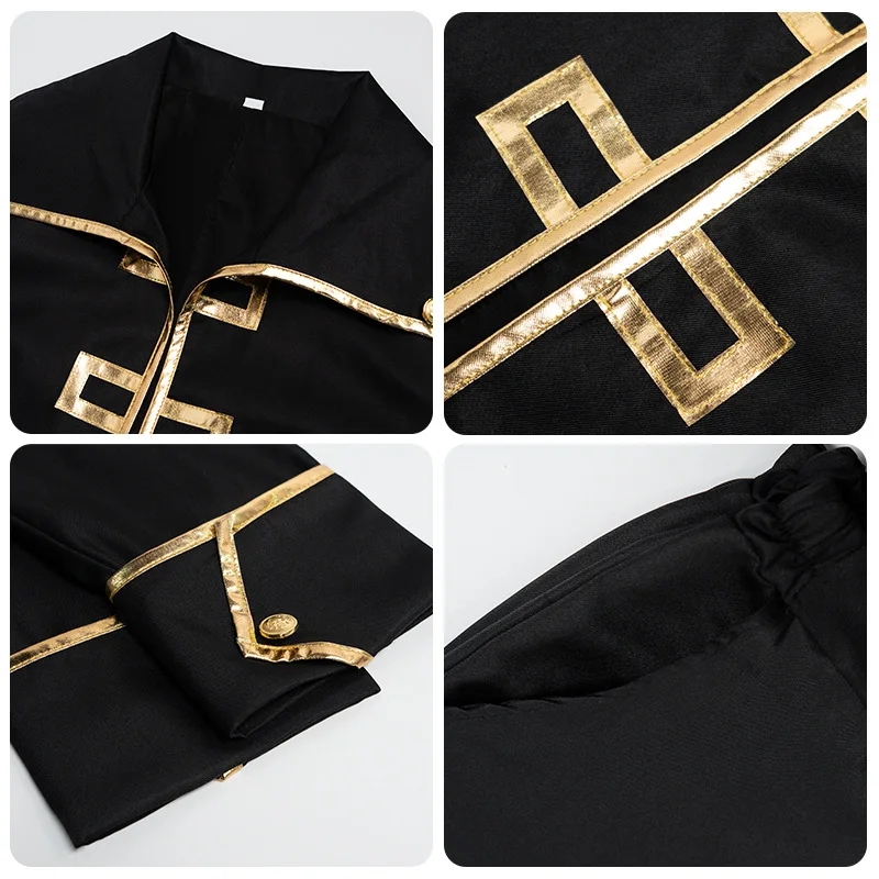 جينتاما هيجيكاتا توشيرو مجموعة أزياء تنكرية معطف السراويل وشاح قناع عين تأثيري الحدث أنيمي مانغا مخصص الزي للرجال