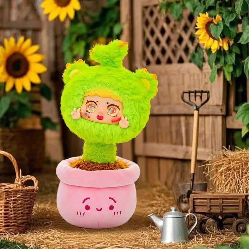 Serie de granja, Serie de plantas en maceta, juguetes de Peluche de flores suaves Kawaii, bonita planta rellena de vinilo, muñecos de Peluche, decoración de habitación, regalo de Navidad para niños