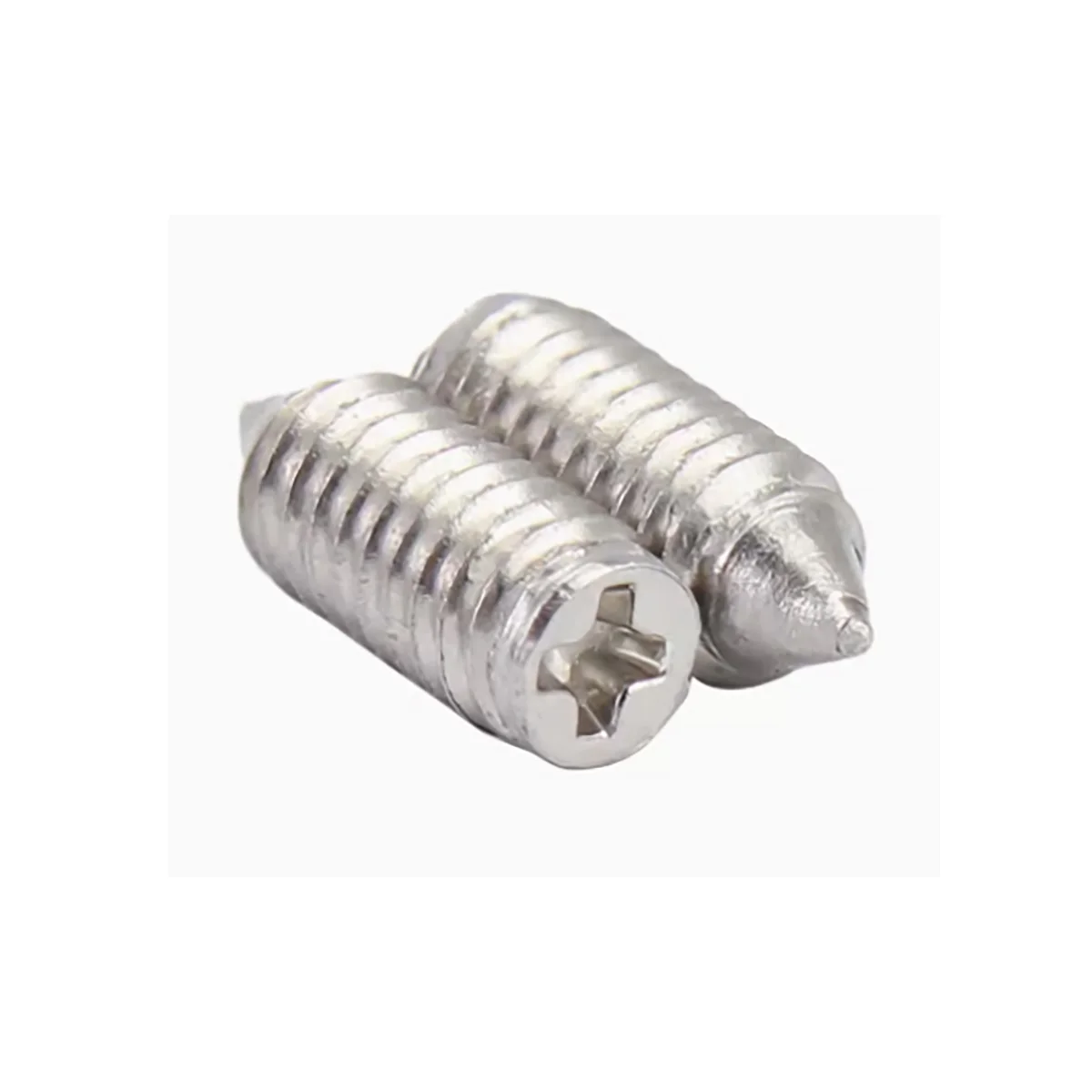 304 Stainless Steel Cross Pointed Set Screw / Headless Machine Bolts M2M2.5M3M4