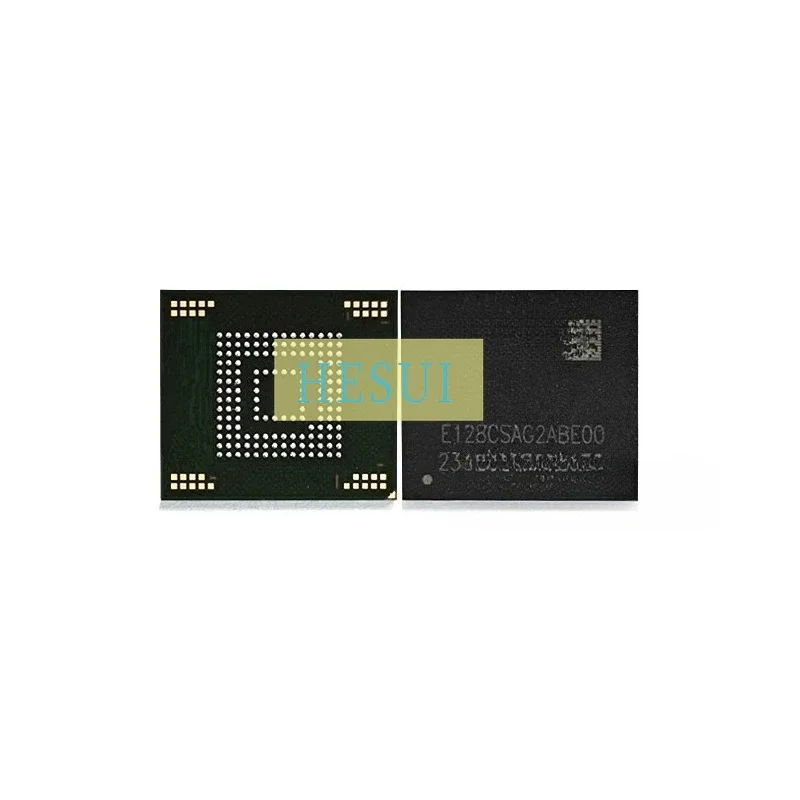 Used&Not NEW&Send after Measure E128CSAG2ABE00 128GB eMMC memory chip 153FBGA font library, with brand new