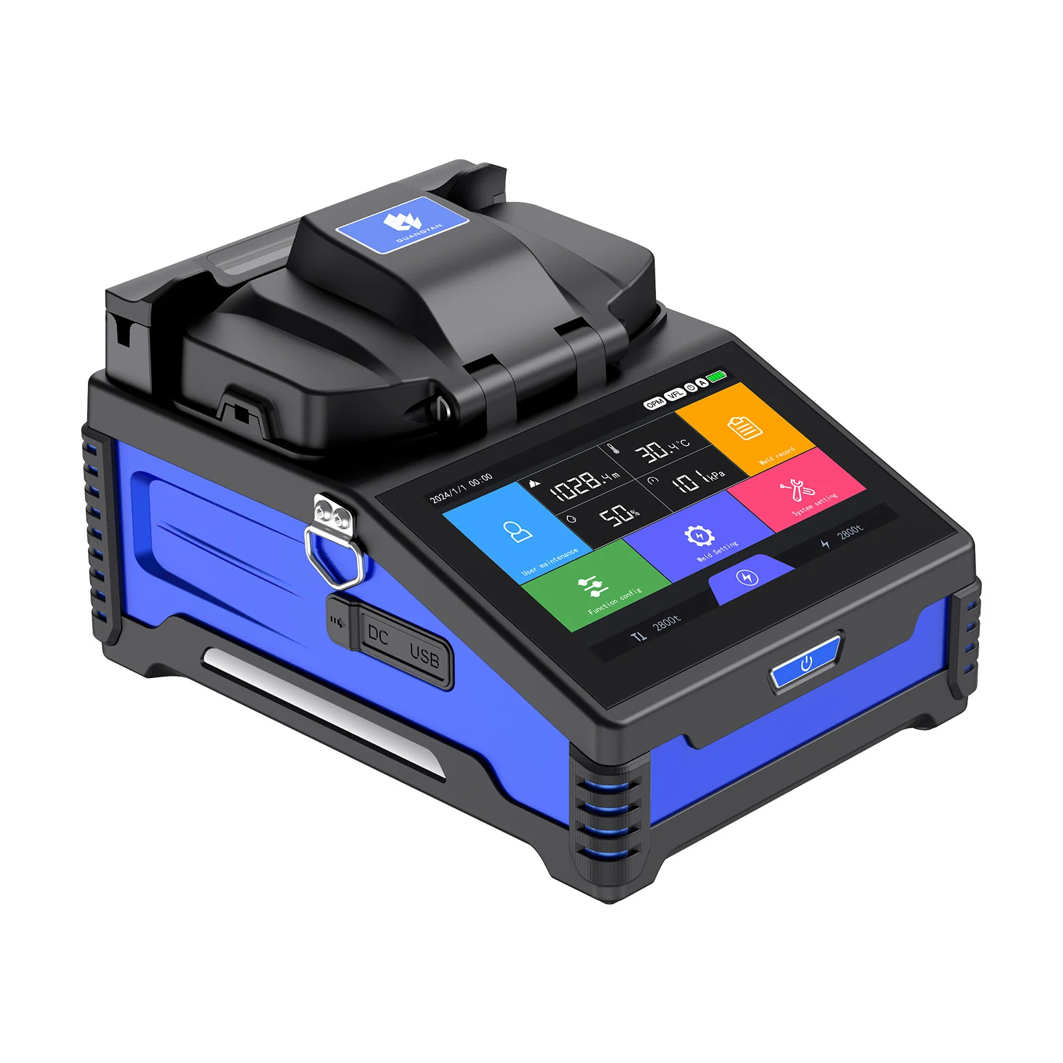 2024 New K3 Optic 4 Motors Splicing Hine FTTH Optical Fiber Fusion Splicer With VFL OPM Tool Kits Touch Screen