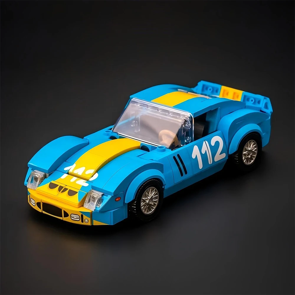 315-teiliges MOC Speed-Set ​ ​ Rennserie Blaue Damen 250 Modellbausatz DIY Modulares Sportwagen-Bausatz Kinderspielzeug Jungen-Geschenk