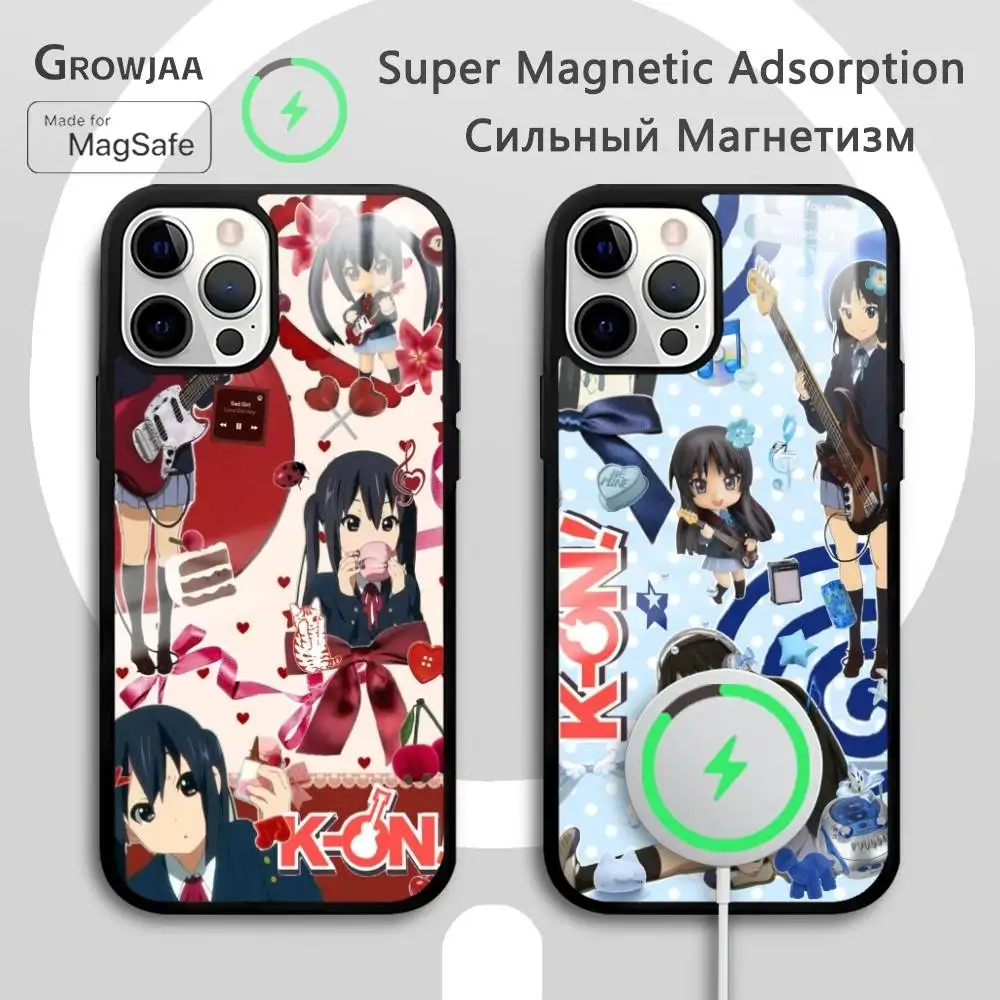 

K-K-ONs Anime Cute Phone Case For IPhone 16 15 14 13 12 11 Pro Max Plus Mini Magsafe Mirror Wireless Magnetic Funda