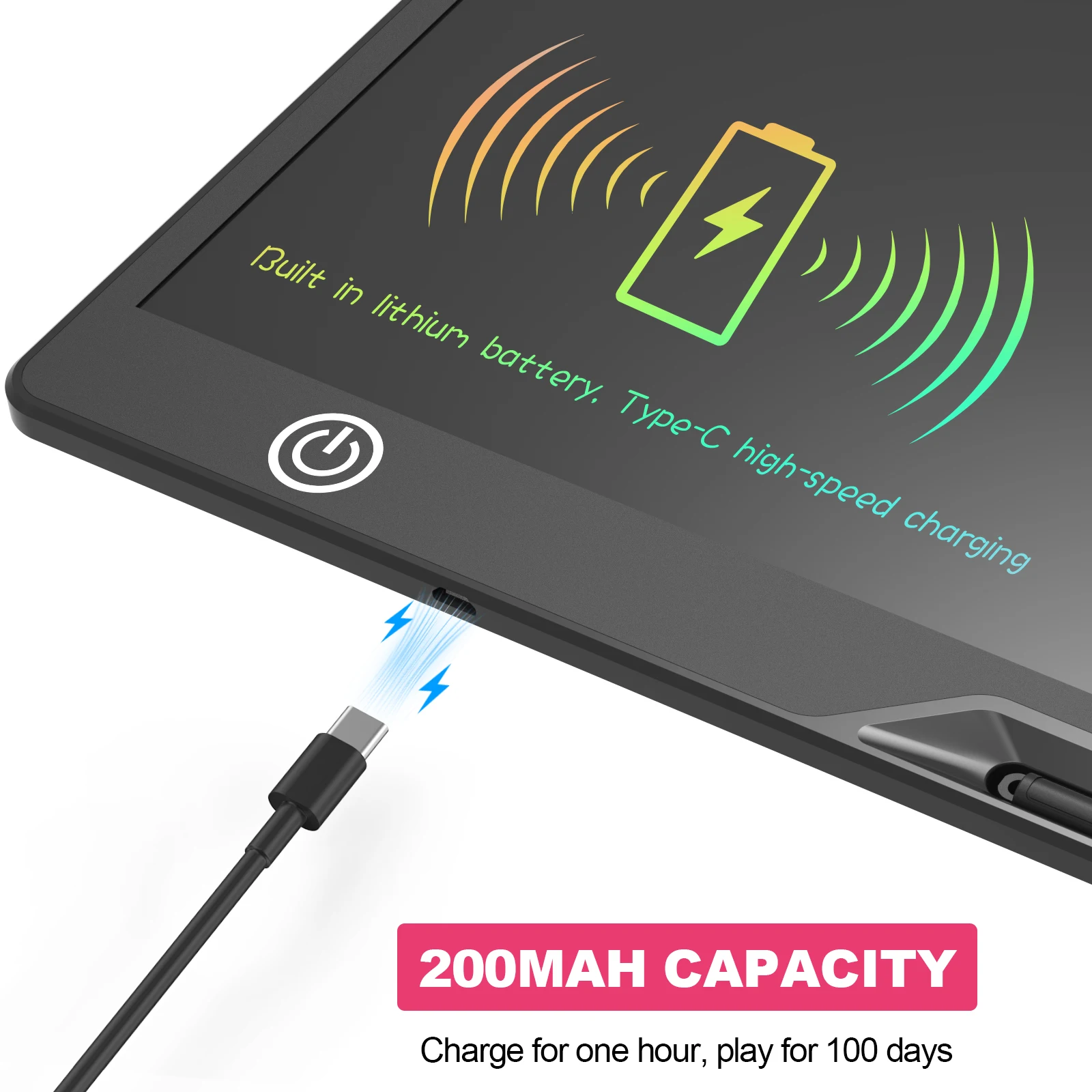 Tavoletta da scrittura LCD ricaricabile da 16/20 pollici, bacheca per graffiti, tavolo da disegno elettronico riutilizzabile cancellabile per bambini