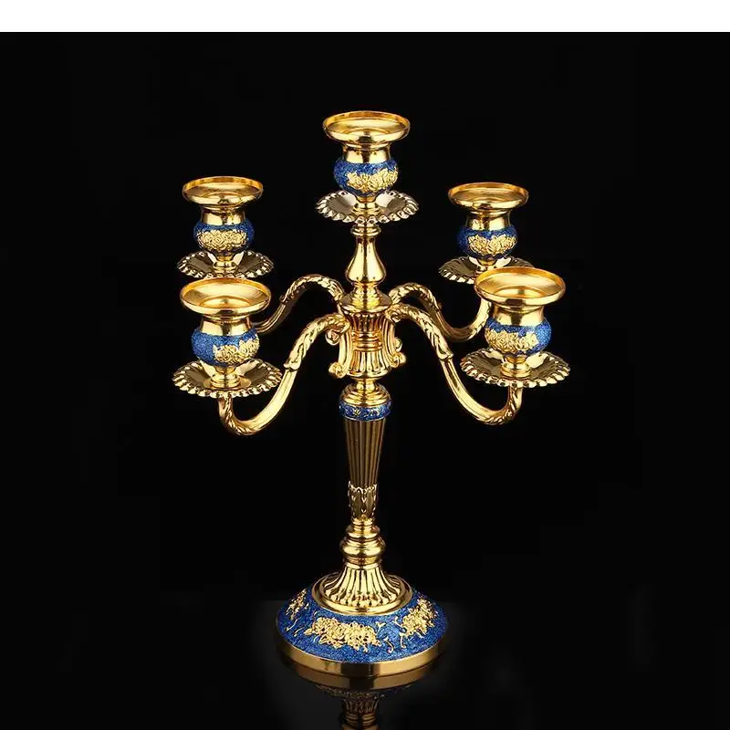 3/5 Heads Candlestick Metal Candle Holder Wedding Decoration Candlelight Dinner Base Home Decor Rack