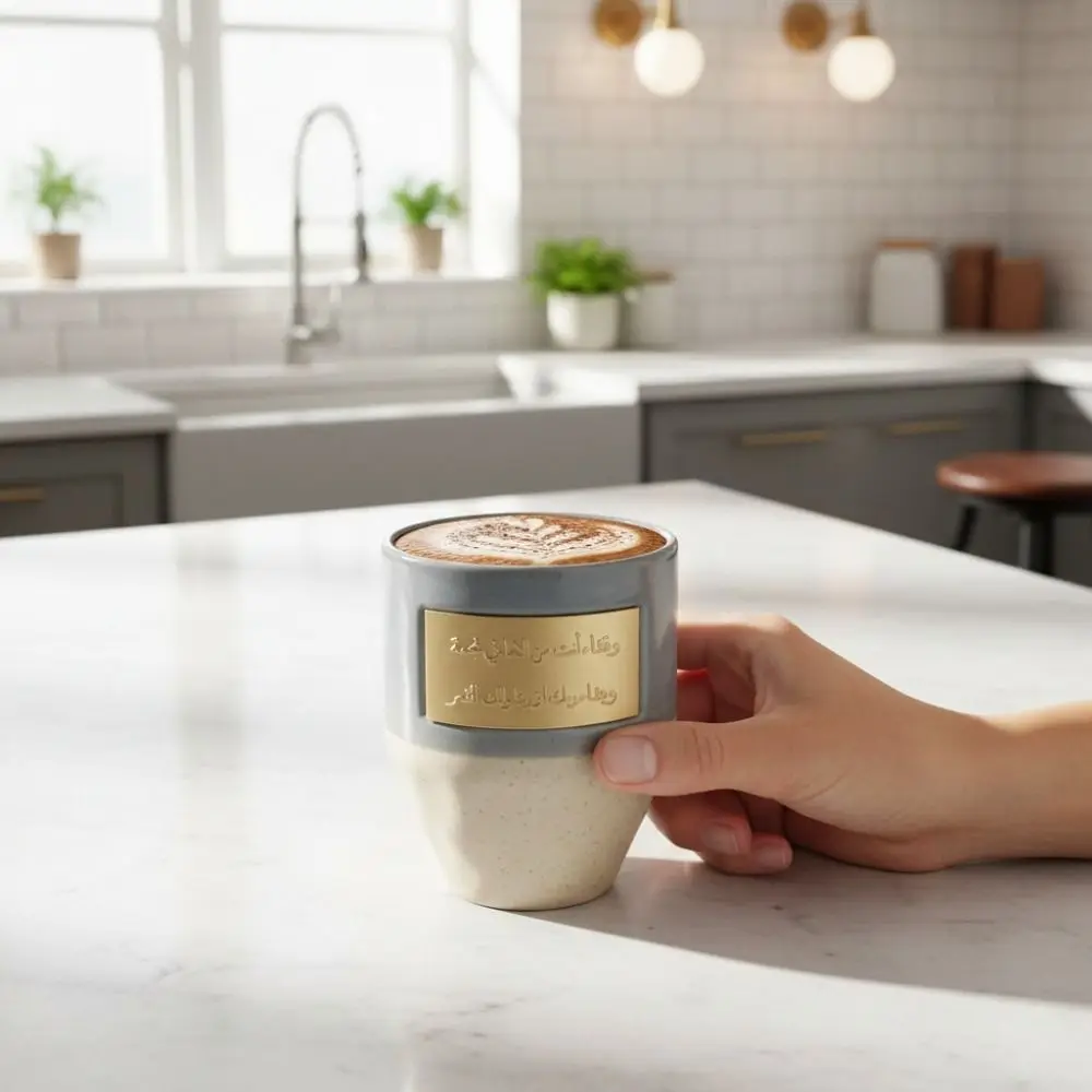 

Керамическая кофейная чашка в саудовском стиле, 265 мл, винтажная, минималистичная, с объемным рельефом, термостойкая, для чая и кофе, для кафе