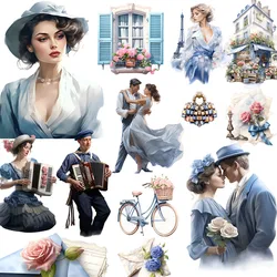 Romantic Paris Valentine's Day Stickers Crafts And Scrapbooking stickers kids toys book Decorative sticker DIY Stationery