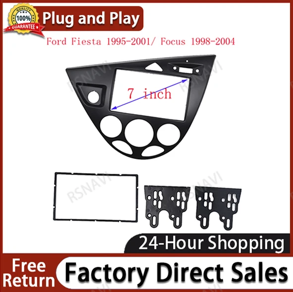 

2 Din Radio Fasica for Ford Focus / Fiesta Stereo Panel Trim Kit Face Frame LHD Refitting Installation