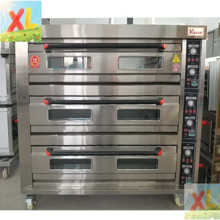 

Коммерческая машина для выпечки хлеба, электрическая/газовая печь, 2-уровневая печь с 4 противнями, распродажа в ресторане