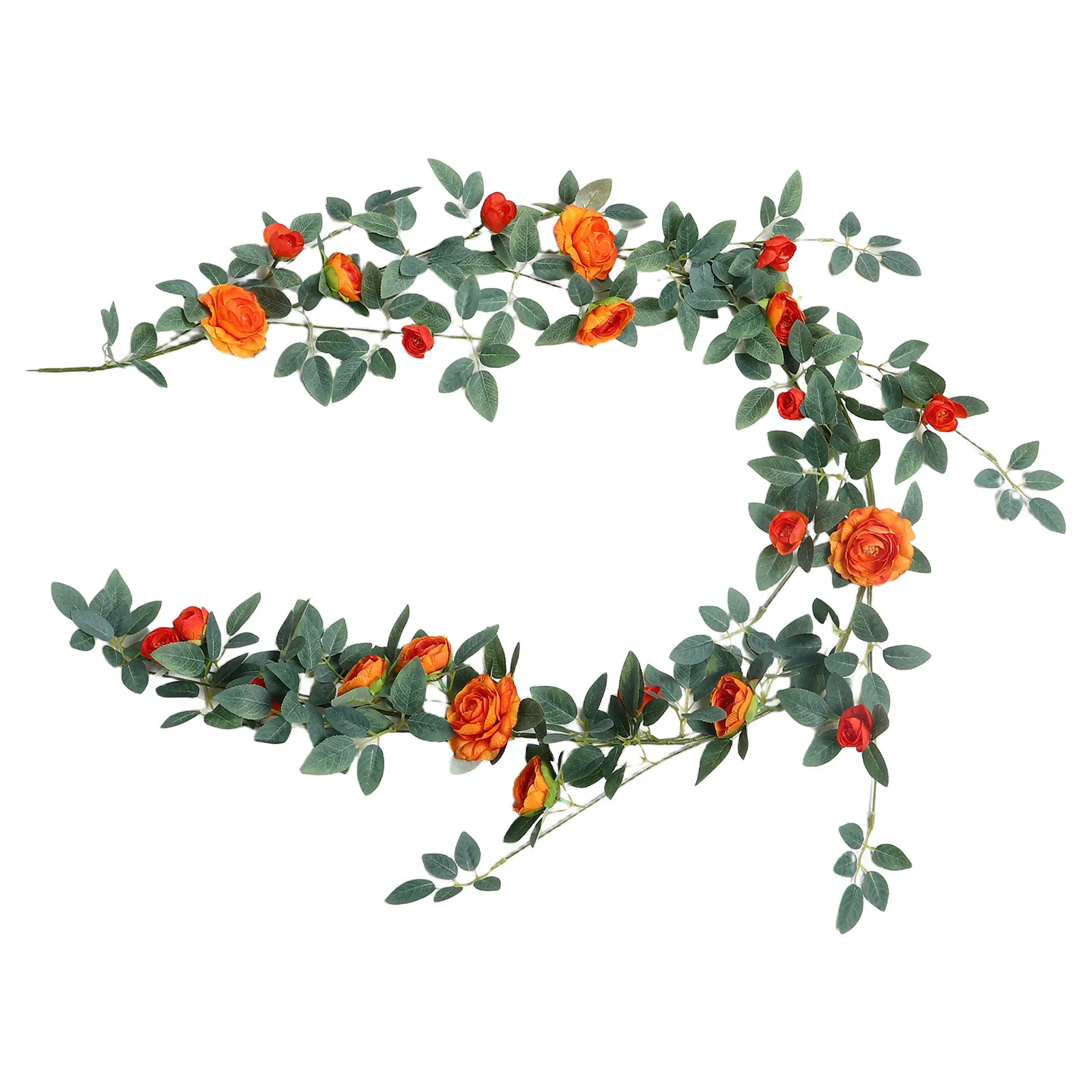 

Artificial Rose Garland Lifelike Faux Vine For Wedding Arch Decor Indoor Outdoor Home Garden Balcony Staircase Party