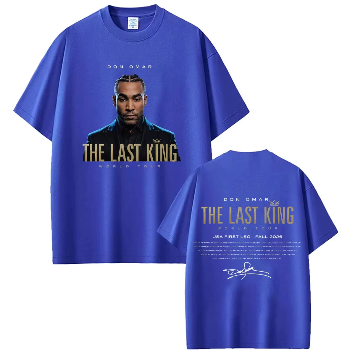 Rap-Sänger Don Omar The Last King Tour 2026 T-Shirt Hip-Hop Punk Baumwoll-T-Shirt Sommer Herren Damen Streetwear Y2k-Stil – Detail 7