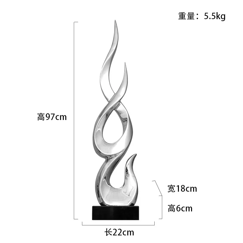 For Living Room Hotel Office Resin Electroplating Sculpture Ornaments Rising Steady Decor TV Cabinet Modern Art Home