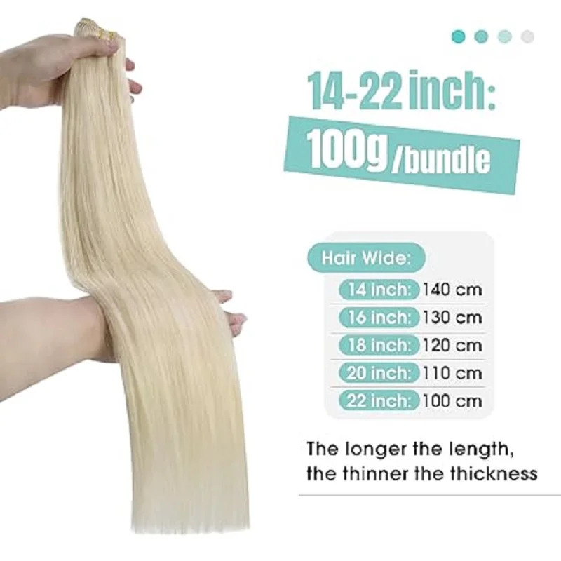 YoungSee-Extensões de cabelo de trama para mulheres, cabelo humano real, pacotes de cabelo costurados, 100g por conjunto