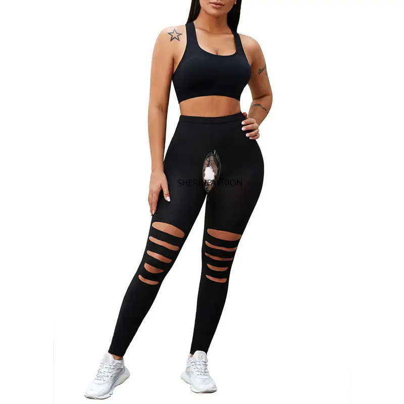 

Invisible Crotch Open Trousers Women's High Waist Workout Seamless Scrunch Booty Leggings Butt Lift Gym Fitness Girl Sport Pants