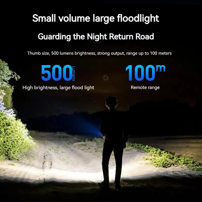 Philips Newest Portable Flashlight LED Rechargeable UV Light Mini Flashlights Camping Lamp for Hiking Self Defense