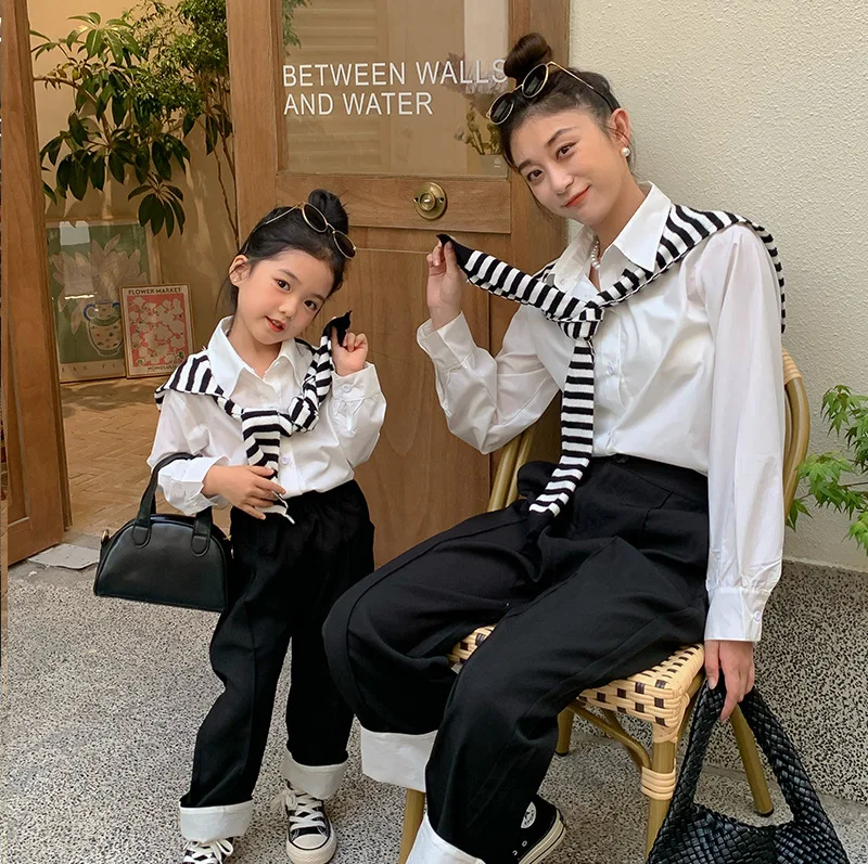 

Mom Daughter Pants 2022 Spring Autumn Fashion Mommy And Me Clothes Kids Loose Trousers Mother And Baby Girls Clothing Women Pant