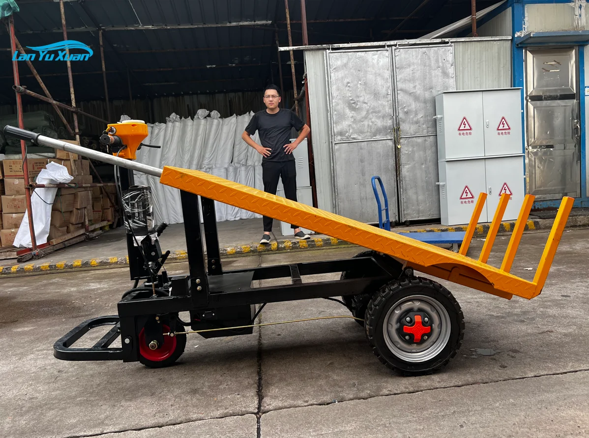 Electric 1200KG  Carrier Trolley Heavy Loading Transport Cart moving carts for Construction site warehouse