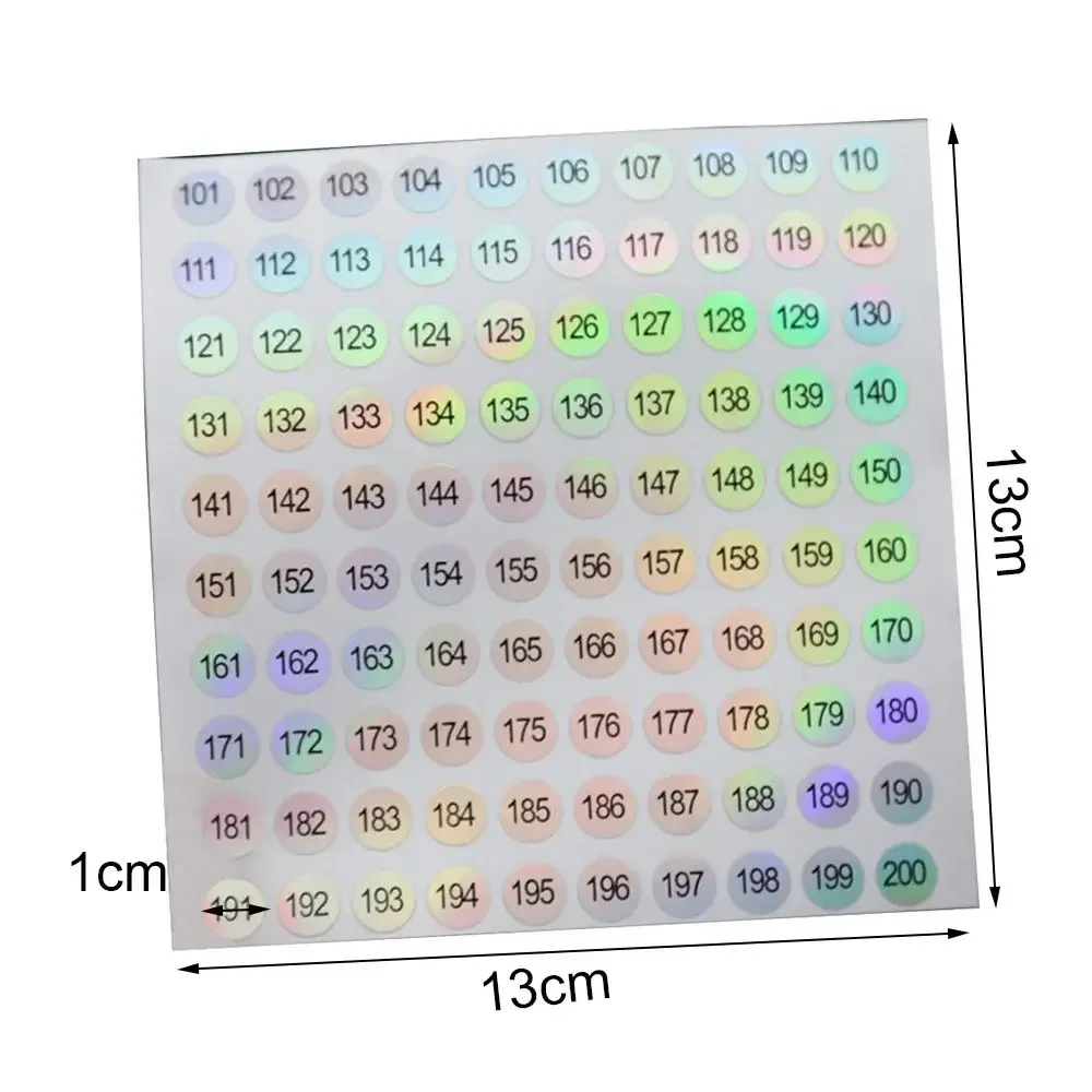 1-500 Classification Sticky Craft Distinguish Package Label Self Adhesive Digital Label Tags Number Stickers Waterproof