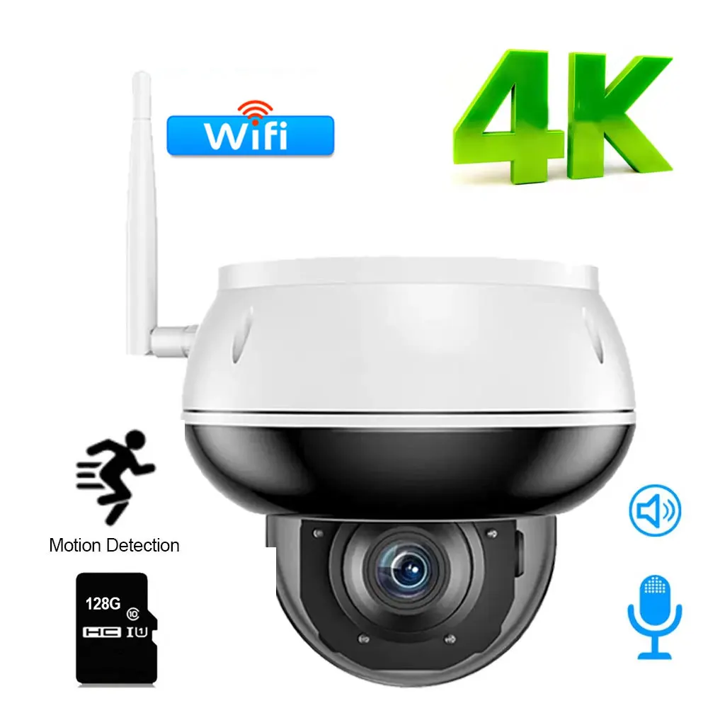 

8MP Wifi Dome PTZ Camera 5X Optical Zoom IP Camera Humanoid Tracking Two-way Talk Wireless Home Security Surveillance Camera