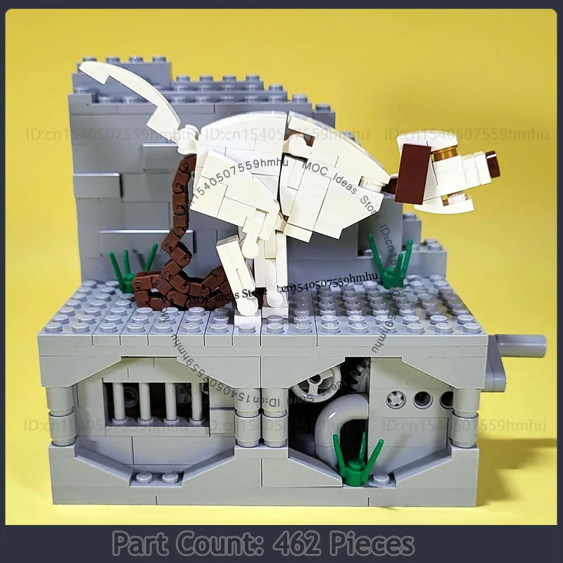 GBC Modular Shitting Dog MOC Building Blocks Creative Model Machine Technology Bricks Xmas Collection Toys Birthday Gifts