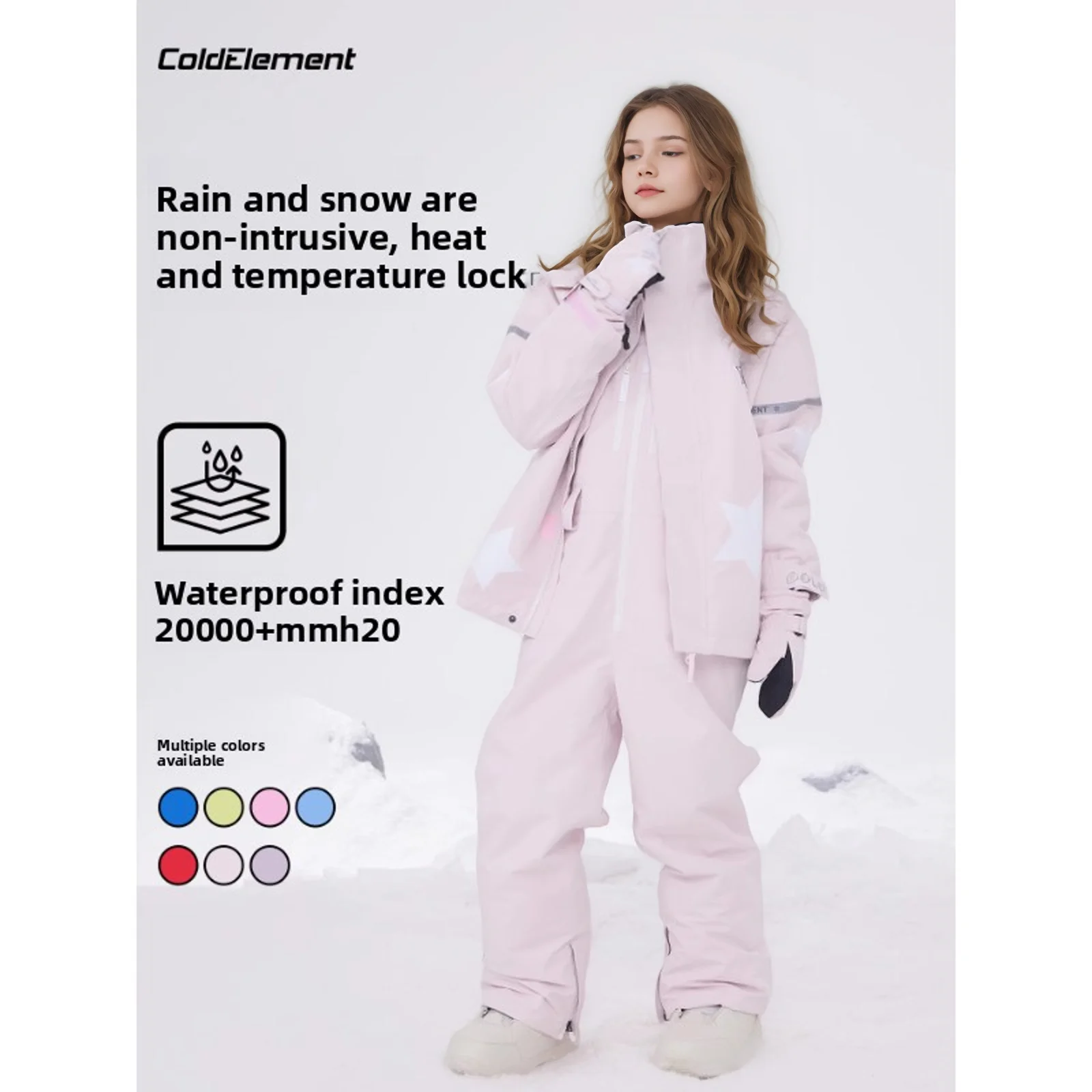 

Coldelement Children's Ski Suit - Waterproof & Thickened Ski Pants For Autumn And Winter, Warm Snowboard Pants For Kids