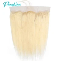 Phashion Rubio 13x6 13x4 encaje Frontal de oreja a oreja solo 26 28 pulgadas 613 recto 4x4 5x5 cierre transparente cabello Remy prearrancado