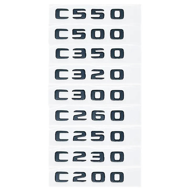 3D ABS Chrome Car Rear Trunk Emblem Badge Letters for Mercedes C180 C200 C220 C250 C300 C350 4MATIC Logo W205 W204 Chrome Access - view 4