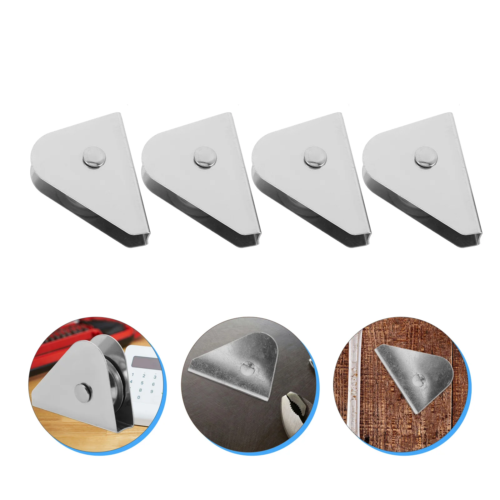 

Stainless Steel Flag Pulley Wheel Replacement Heavy Duty 4pcs Top Pulley for Flag Pole Lifting Hardware Repair Parts Accessories