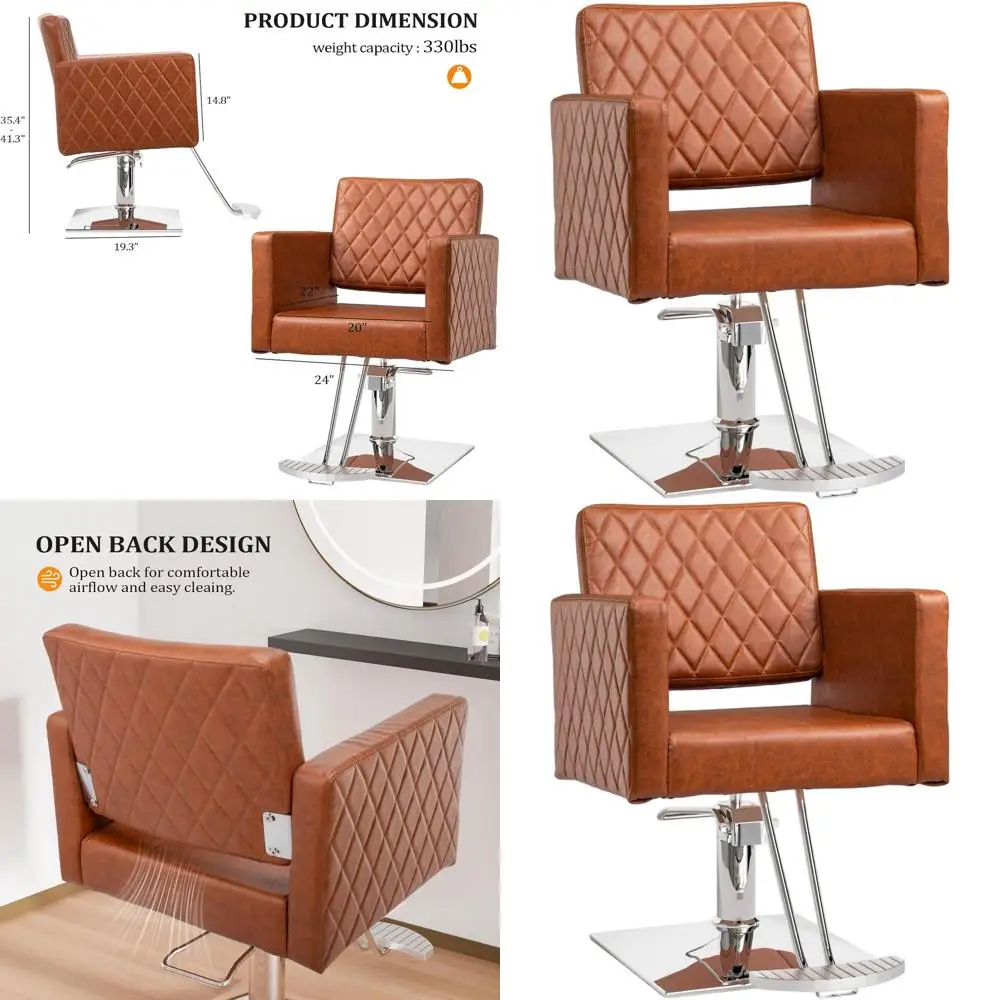 

Стильное сверхпрочное алюминиевое кресло для салона с широким сиденьем и гидравлической регулировкой для парикмахеров и профессионалов красоты