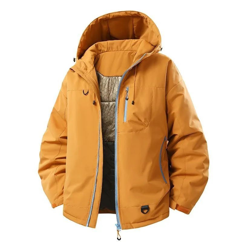 

Black Technology Graphene Parkas Unisex Hiking Jackets Stain-resistant Hoodies Outdoor Jacket Camping Windbreaker Warm Man Coats