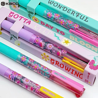 New KACO SMILEYWORLD Jointly Gel Pen Mechanical Pencil Limited Edition Writing 0.5mm Black Red Ink Easy Smooth Long Daily Write