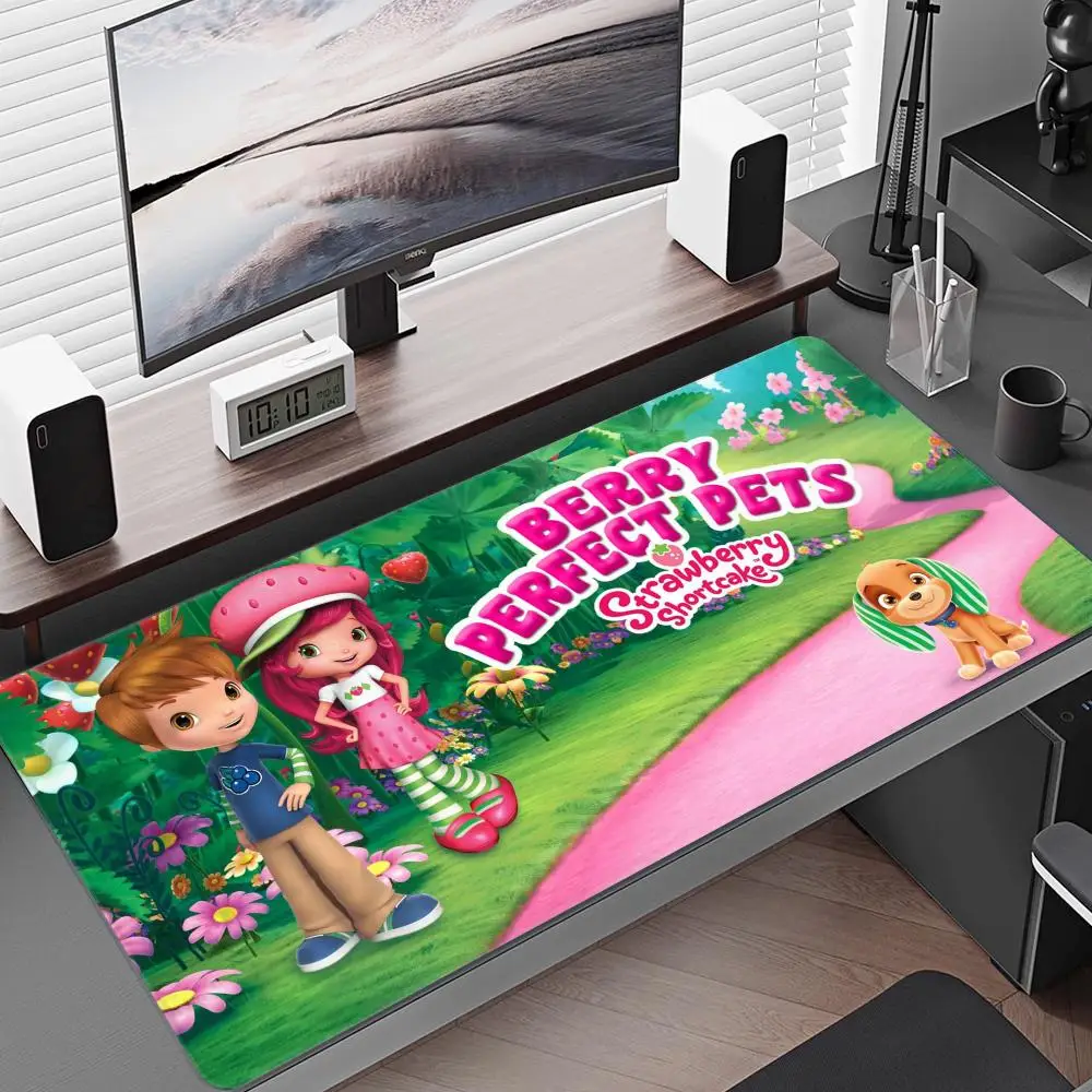 Cartoon S-Strawberry S-Shortcake Mousepad Large Gaming Compute Gamer PC Keyboard Mouse Mat