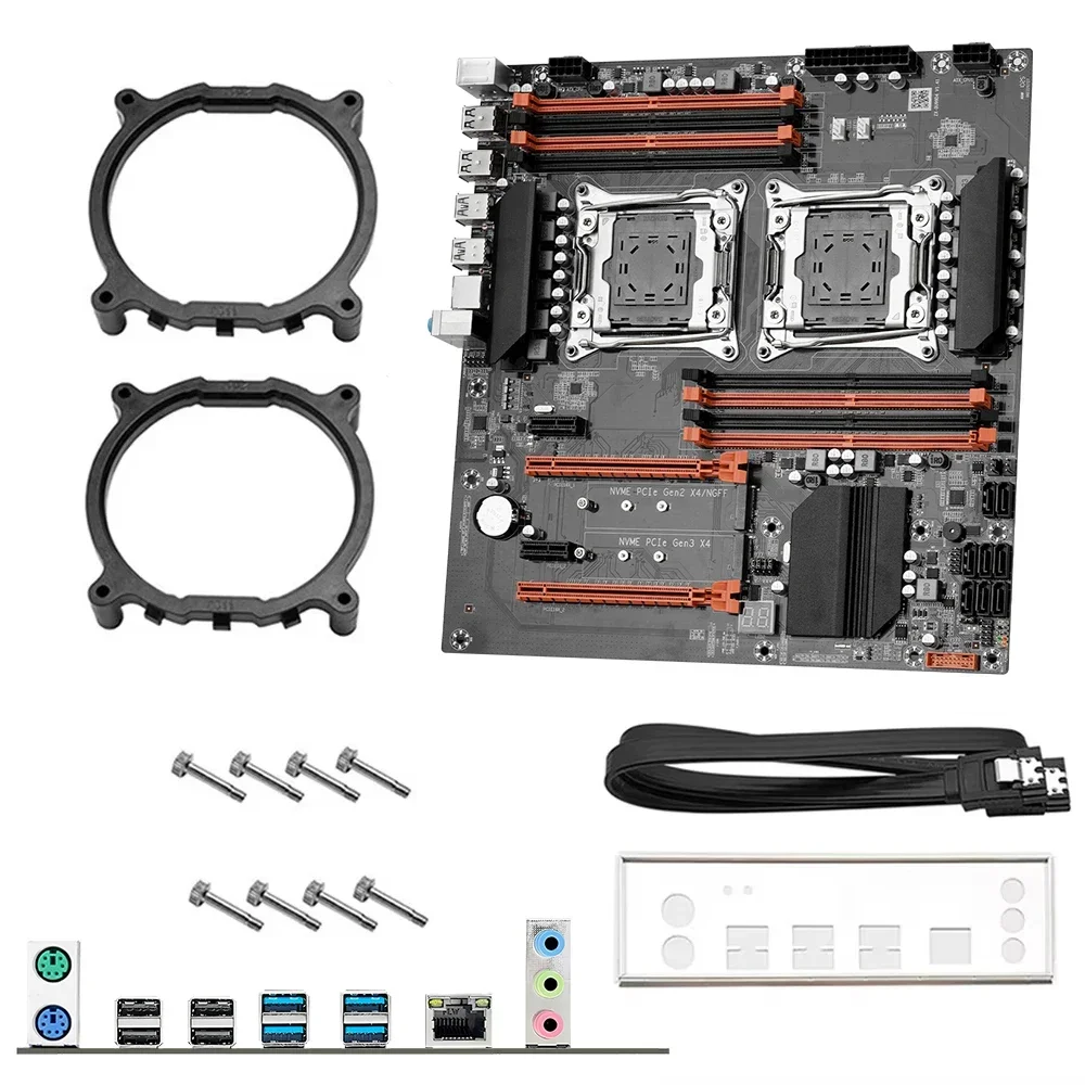 ชุดเมนบอร์ดเกมมิ่ง SOYO X99 รองรับซีพียูคู่ Intel Xeon E5 2680 V4*2 และแรม DDR4 32GB (4*8GB) ช่องเสียบ LGA2011-3 รองรับ M.2 NVME สำหรับคอมพิวเตอร์ตั้งโต๊ะ
