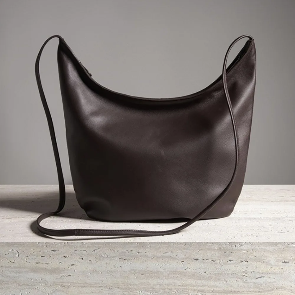 

Новая сумка-полумесяц из натуральной овчины: стильная, вместительная, универсальная, простая, для повседневного использования, на плечо, через плечо