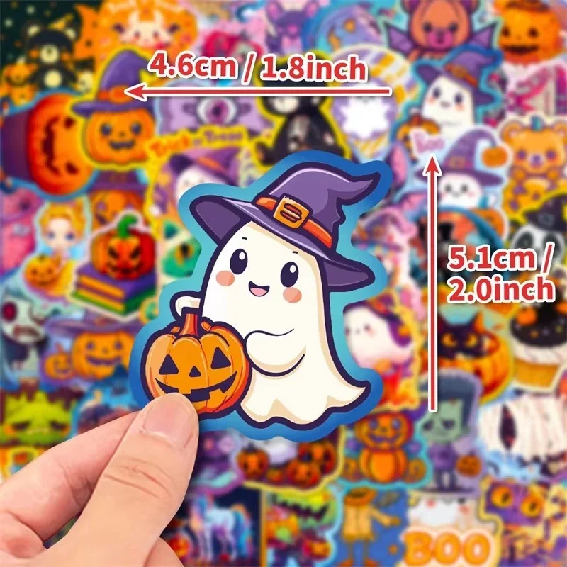 300pcs Halloween Pumpkin Bat Castle Graffiti Sticker DIY Laptops Water Bottles Phones Decorative Stickers Perfect Gift for Kids