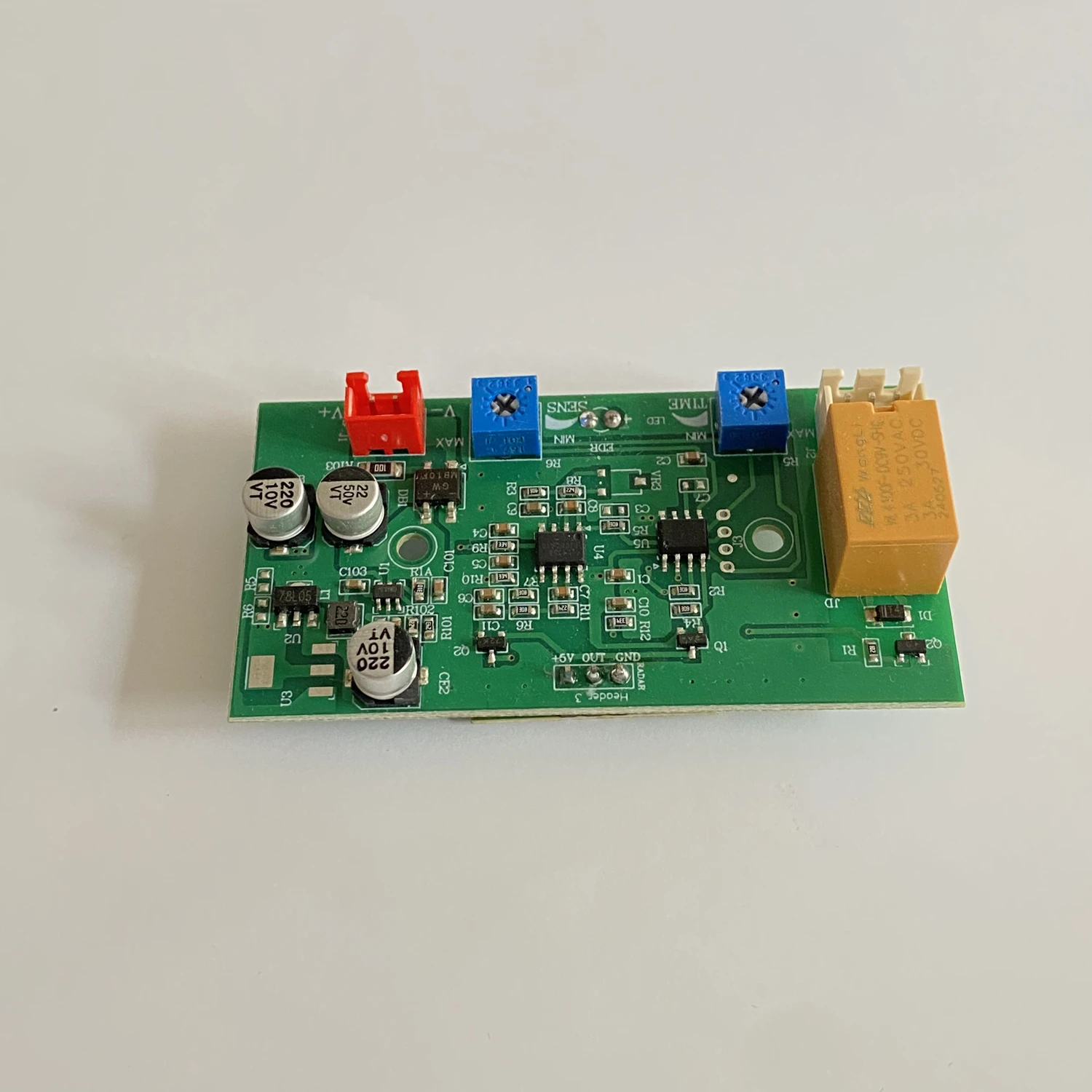 

24.125GHz DC 8-25V Microwave Radar Sensor Switch NO NC Relay Adjustable Motion Sensor