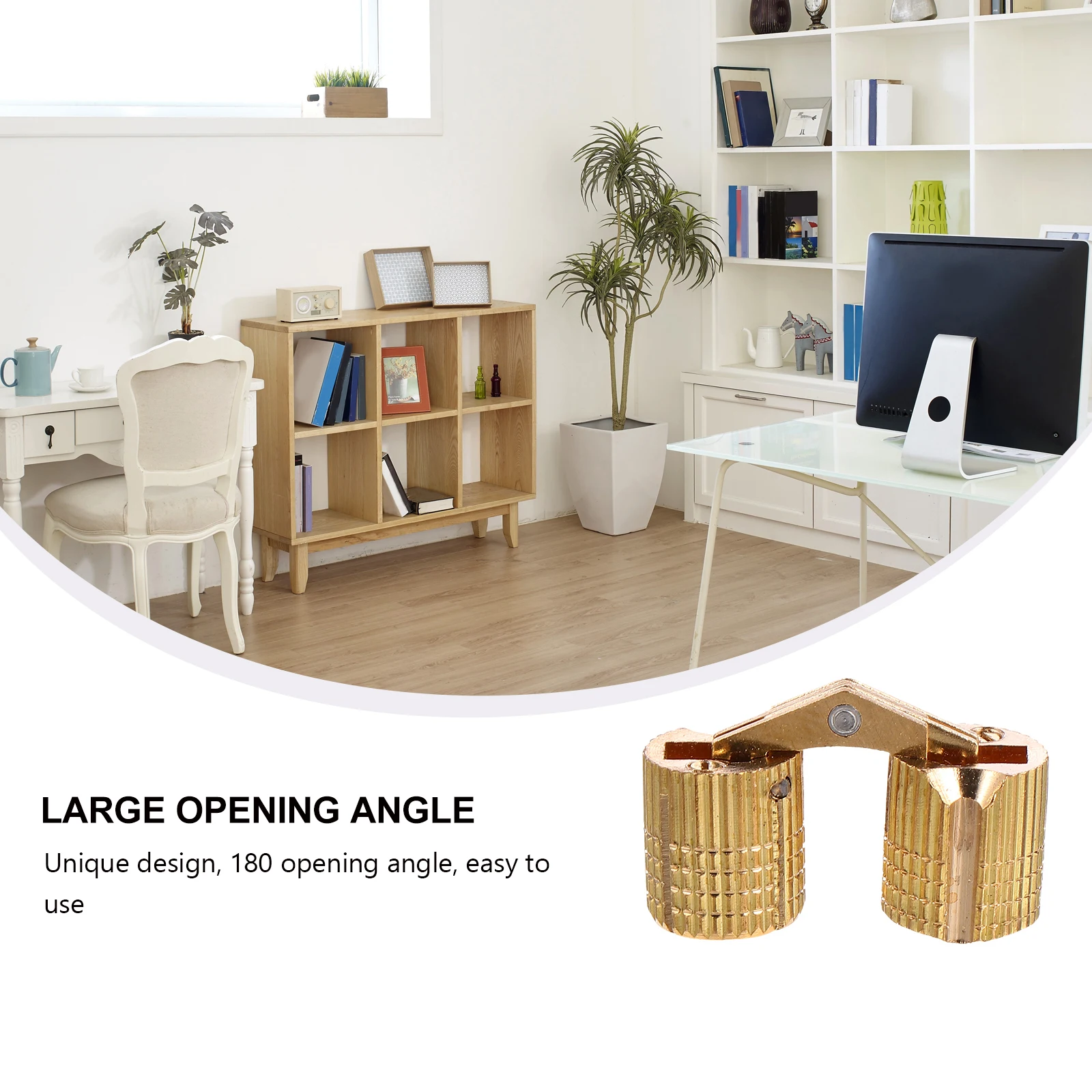 

10 Pcs Cylindrical Hinges Hidden Invisible Brass Furniture 180 Degree Smooth Closing Action Easy Install Durable Compact
