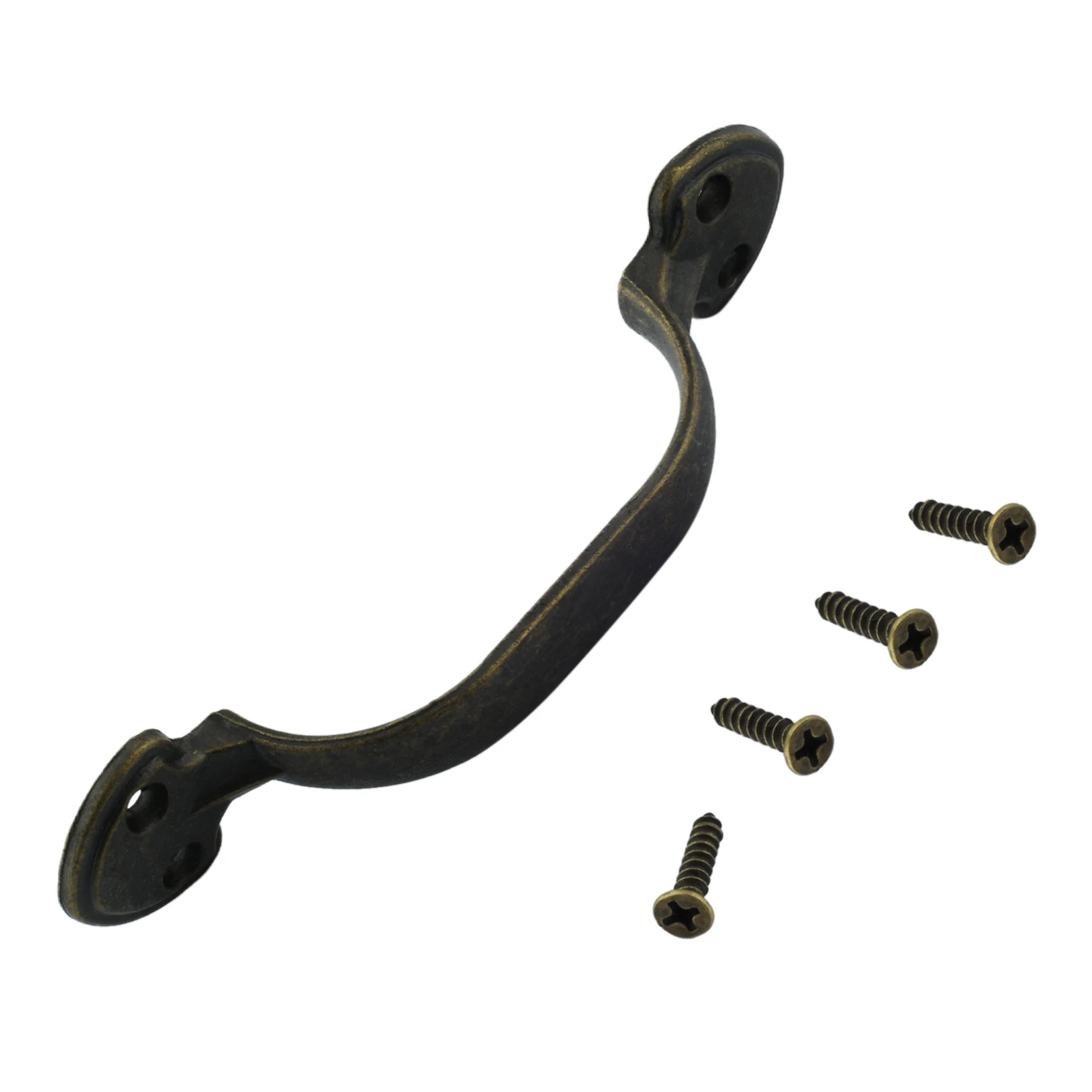 1pc 113*24mm 핸들 w/나사 레트로 당겨 손잡이 골동품 청동 장식 서랍 캐비닛 보석 상자 가슴 간단한 다리 올드 패션