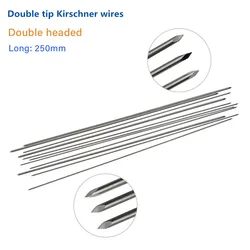 10pcs/set K-Wire Orthopedic Kirschner Wire Pins 250mm Trocar Double-ended Tip Veterinary Orthopedic Instrument