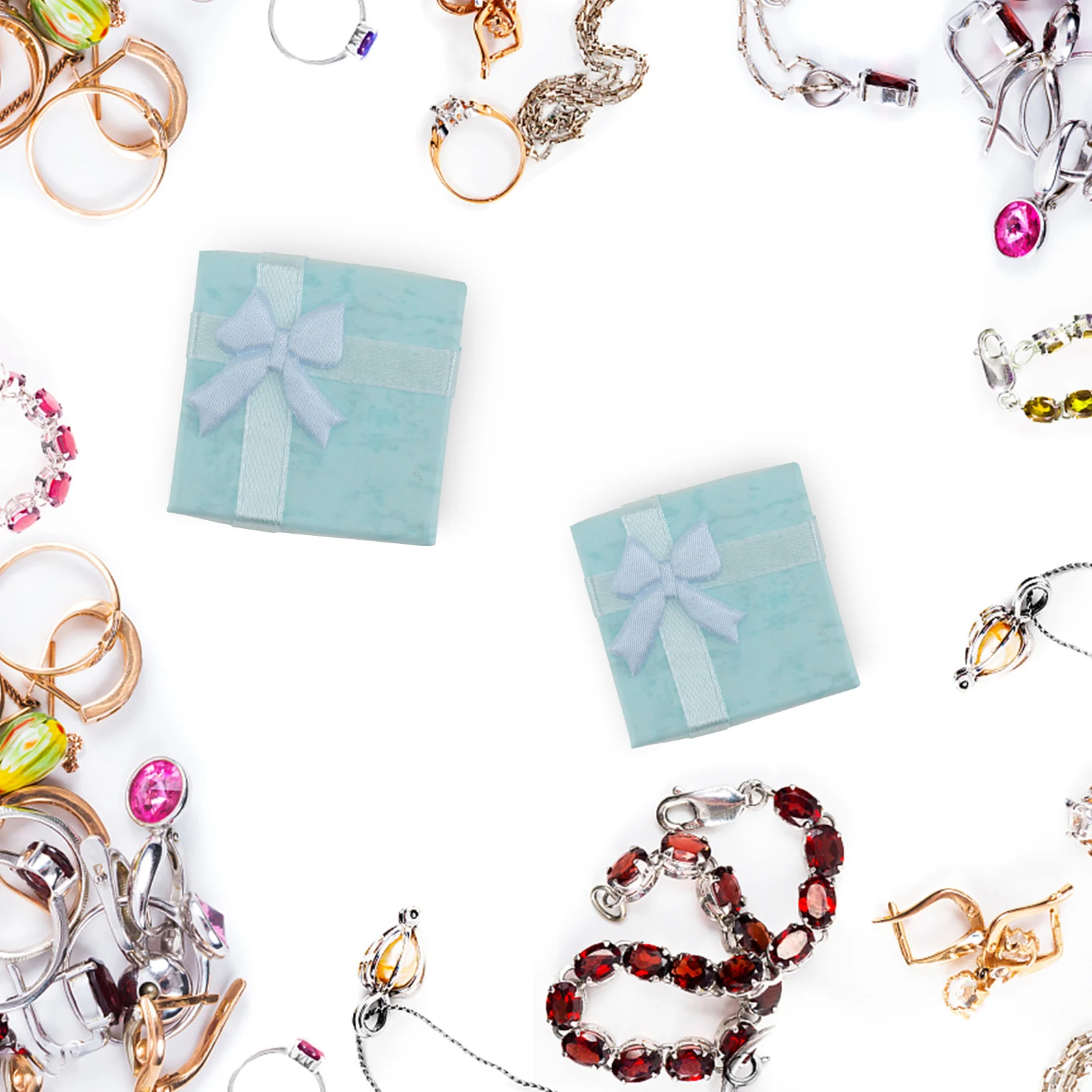 

24 Pcs Boxes Jewelry Shipping for Selling Ring Holder Necklace Earring Jewelery Organizers Pendant