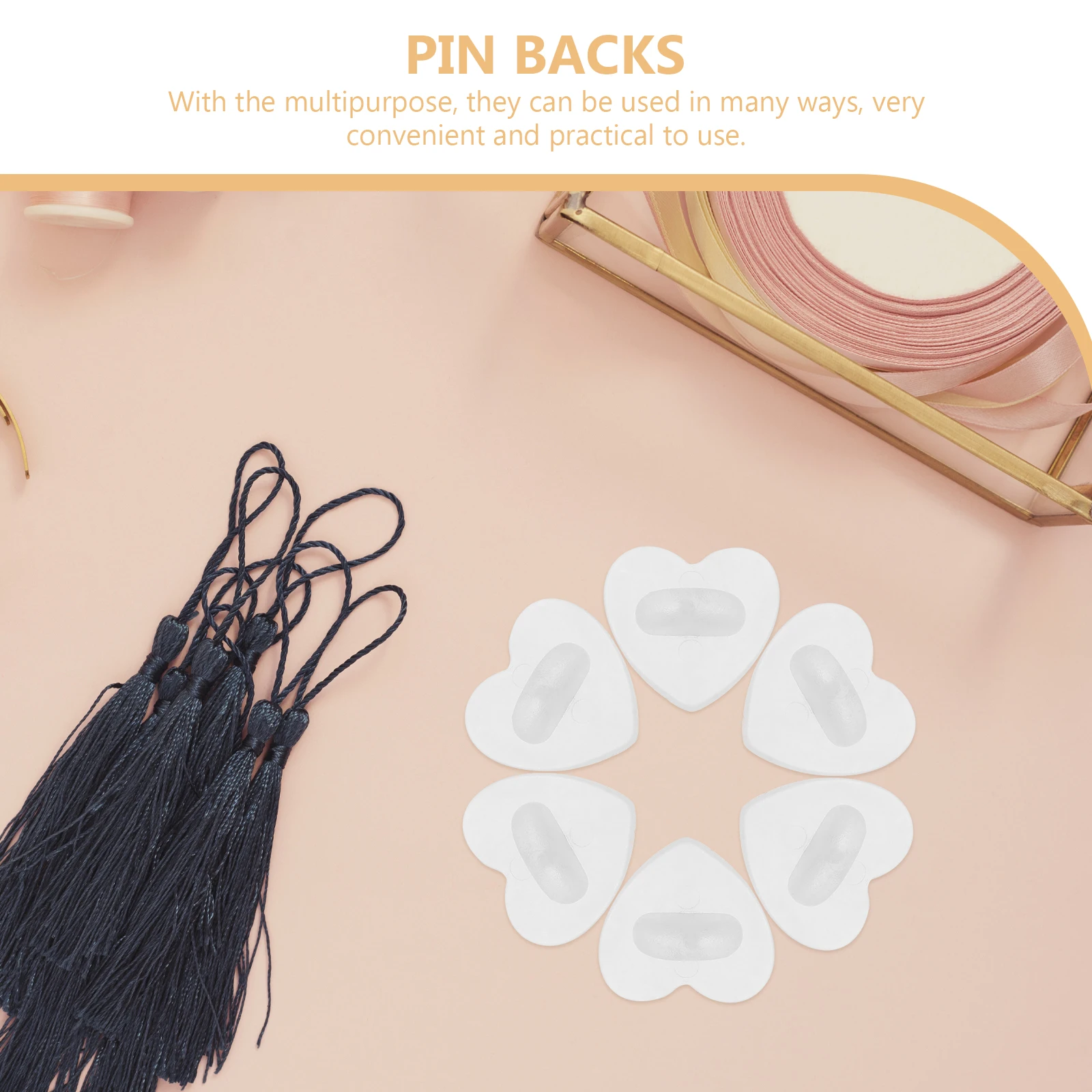 

50pcs Butterfly Hat Pin Keepers Rubber Backs Lapel Transparent Enamel Pins Locking Pin Backs Jewelry Making Craft Projects